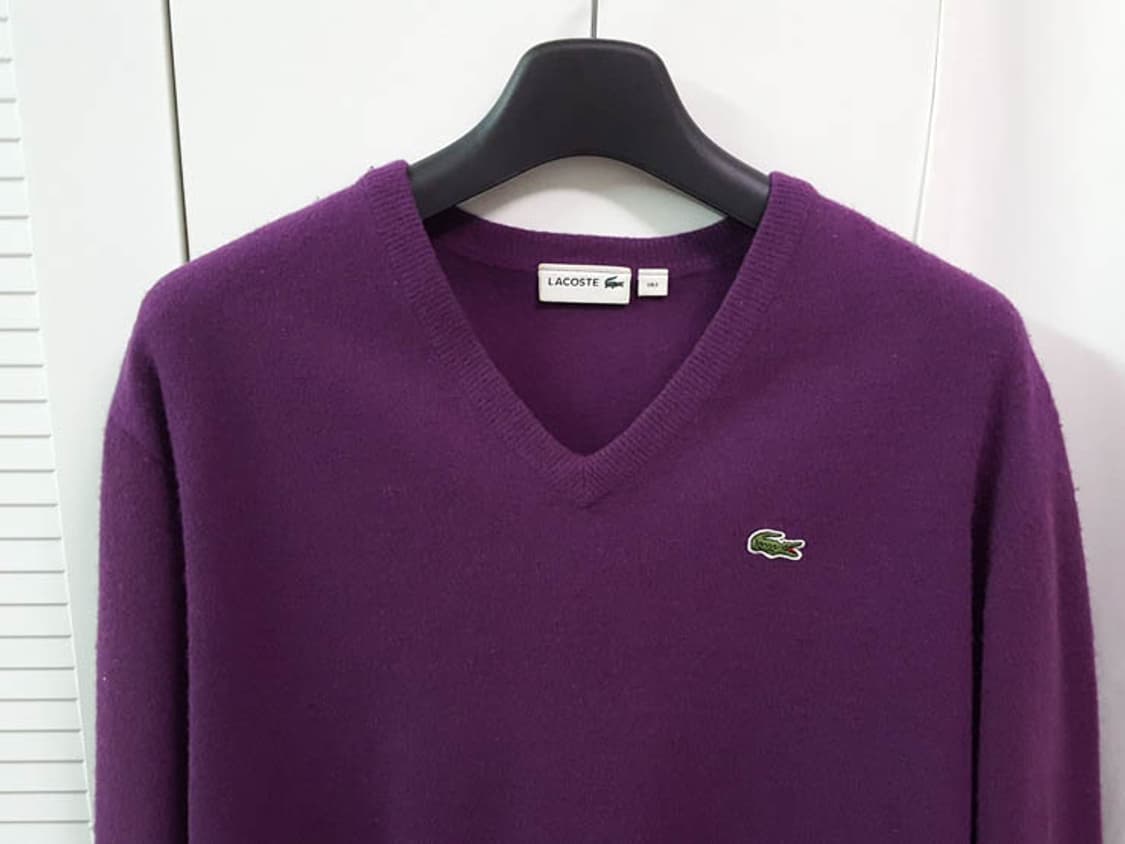 라코스테 DEVANLAY 남성 울 니트 퍼플110~115 상품이미지2