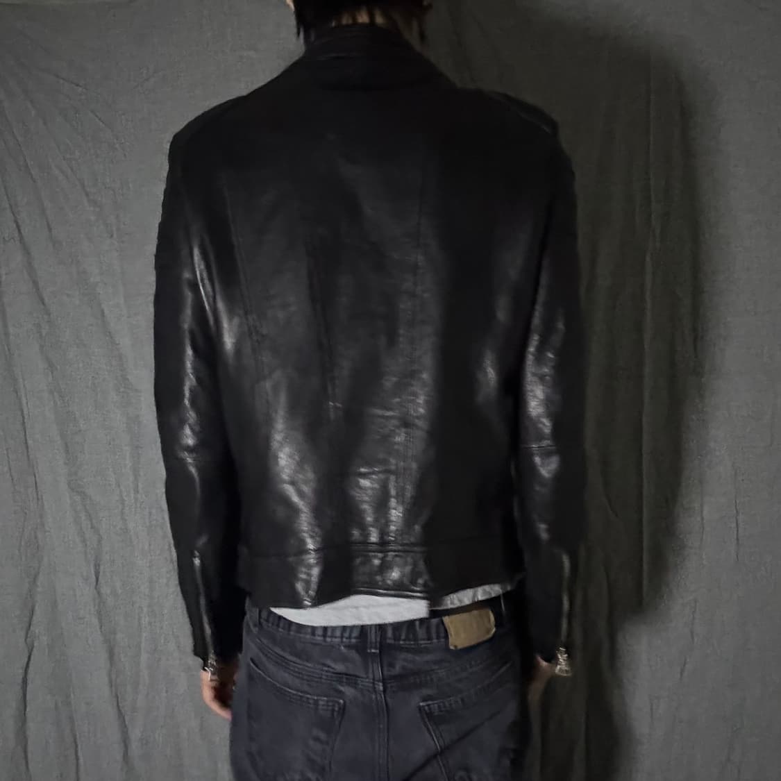 이태리 암가죽 라이더 자캣 상품이미지5