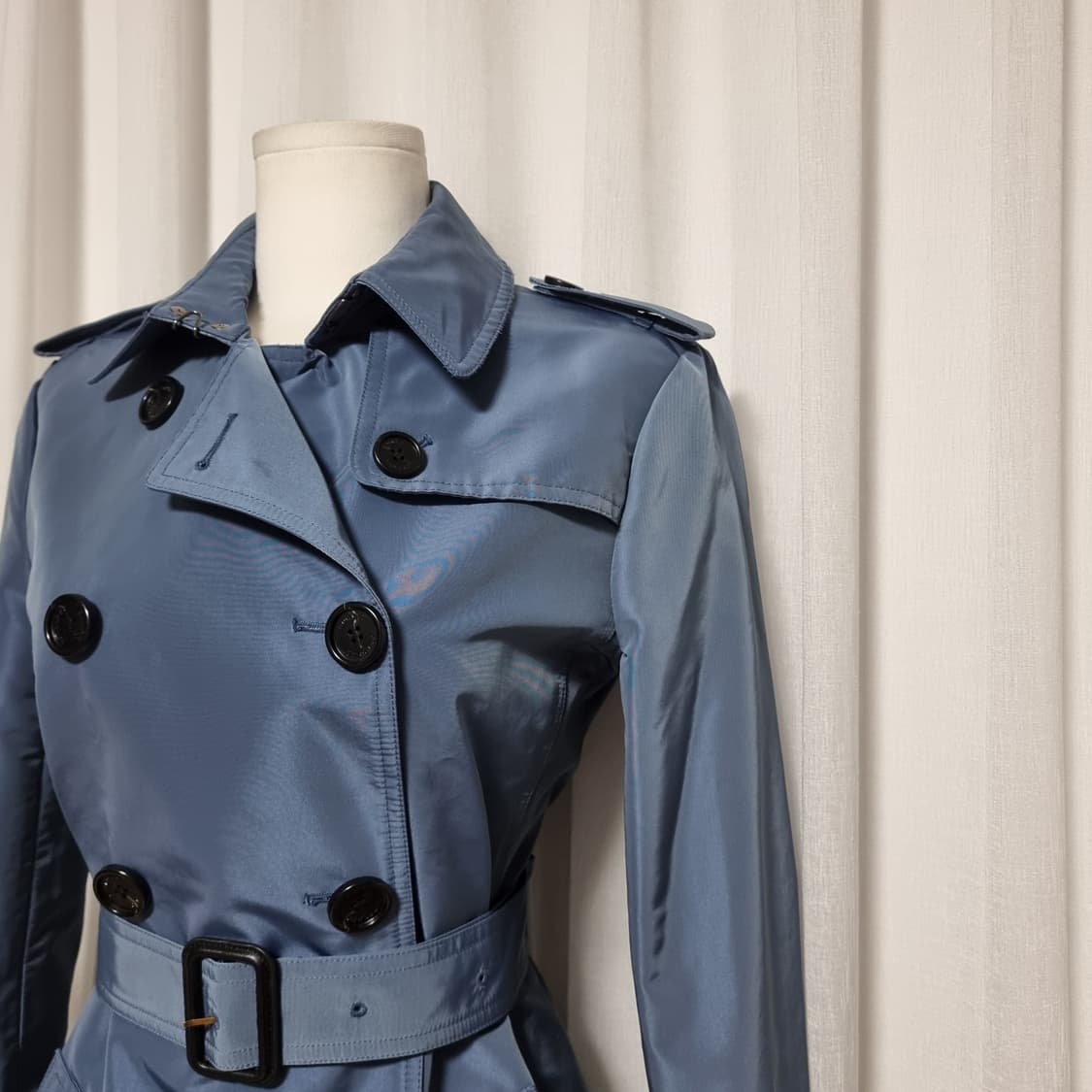 버버리 런던 개버딘 벨티드 트렌치코트 Coal Blue 영국산 /드라이완 상품이미지6