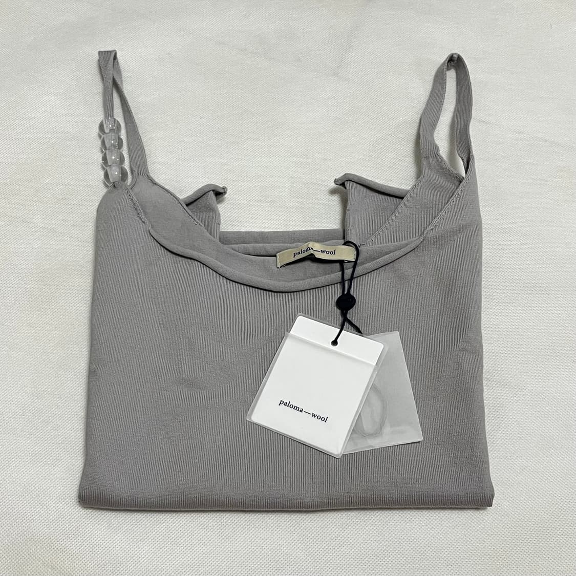 [M]팔로마울 Zalea 구슬 슬리브리스 탑/그레이 상품이미지1