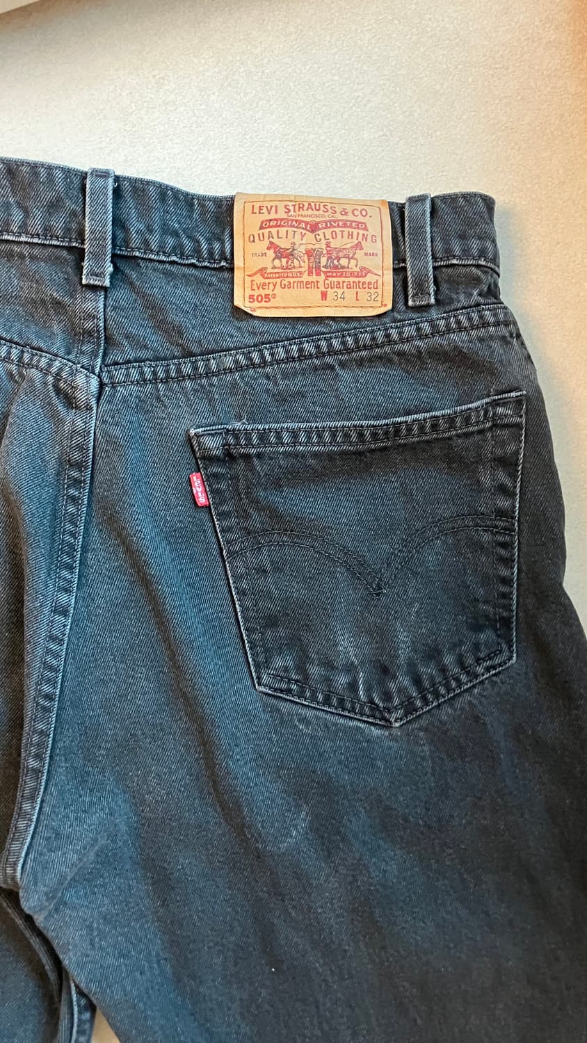 90s Levi’s 505 black jeans 상품이미지6