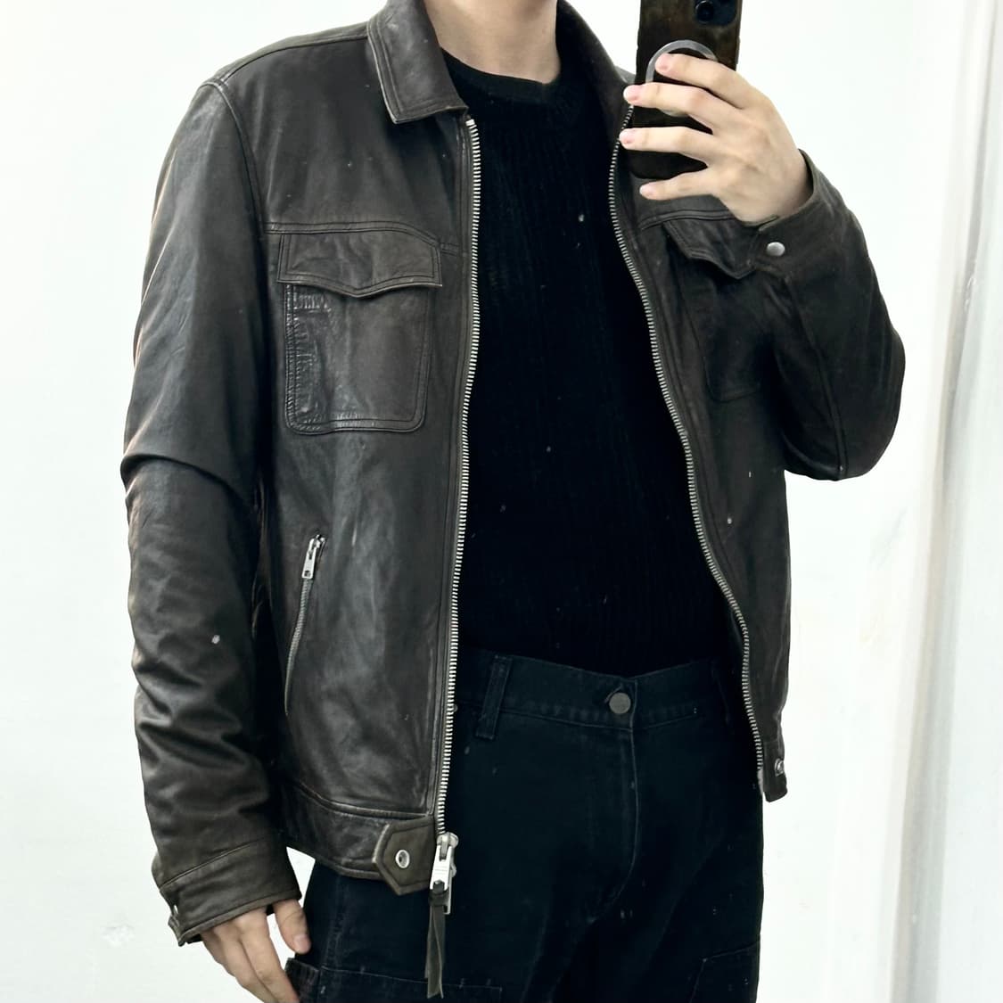 올세인츠 양가죽 투웨이 바이커 자켓 상품이미지2