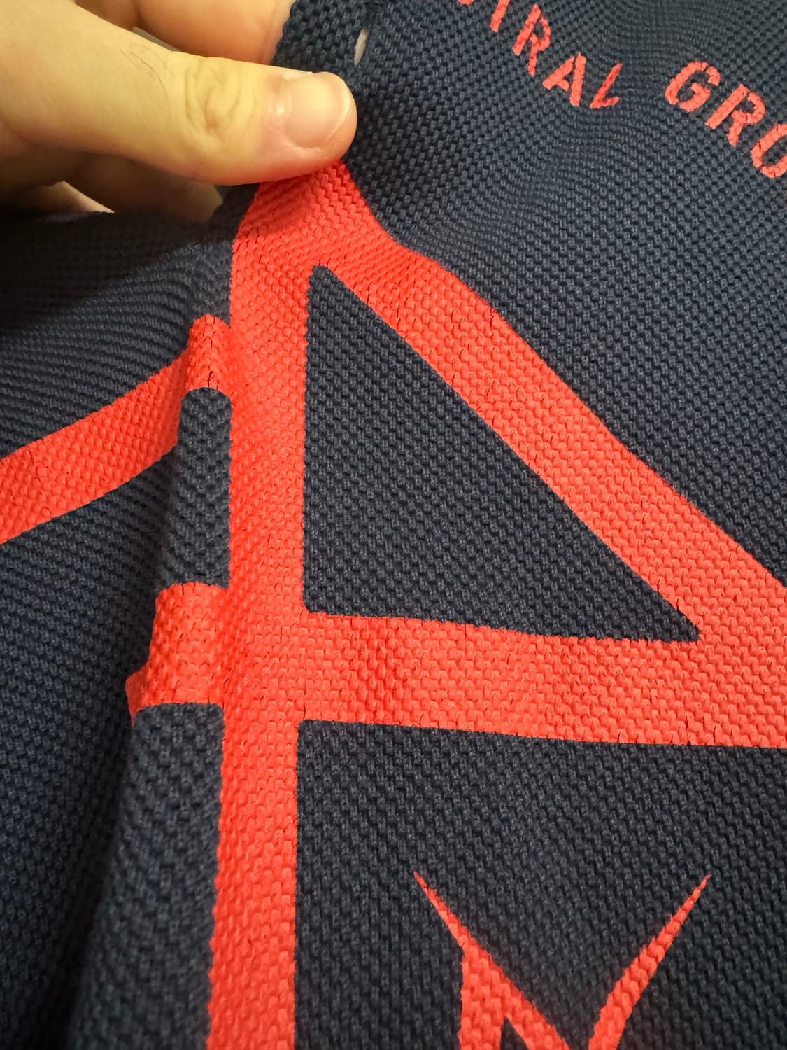 라프시몬스 프레드페리 오버사이즈 네이비 반팔 폴로티셔츠 상품이미지4