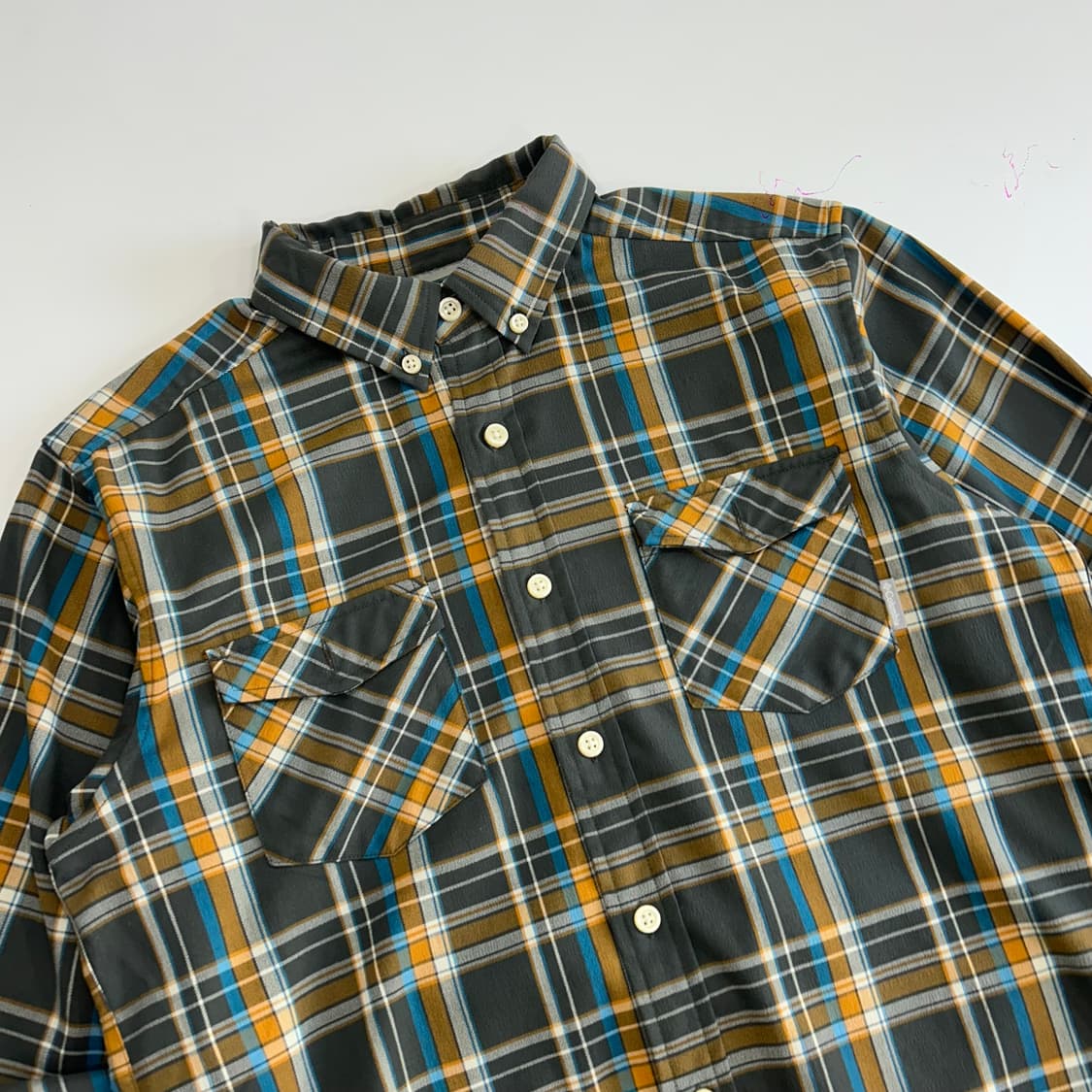 Columbia 콜롬비아 그레이 옐로우 체크 셔츠 상품이미지5