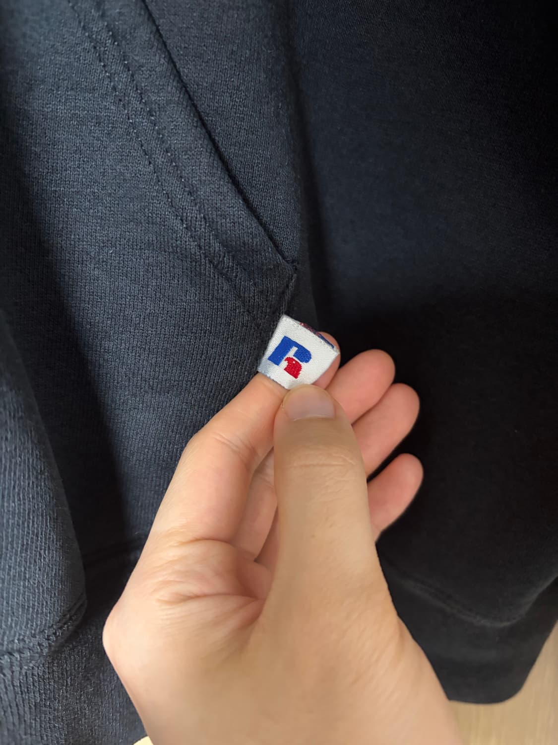 90s 러셀 플레인 후드티 후디 블랙 XL 미제 USA 상품이미지5