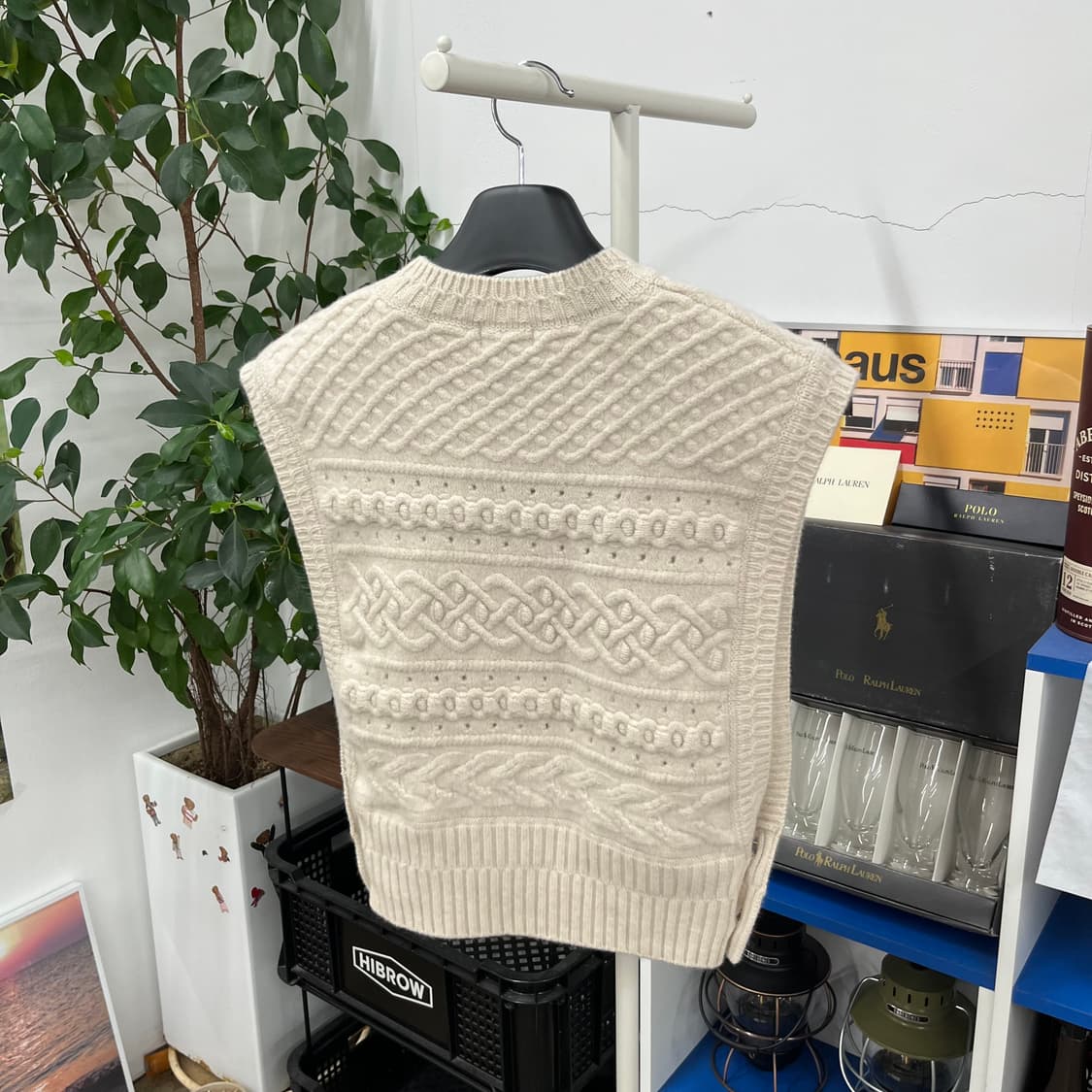 타임 우먼 캐시미어 블렌드 크로셰 니트 베스트 F(90) 상품이미지6