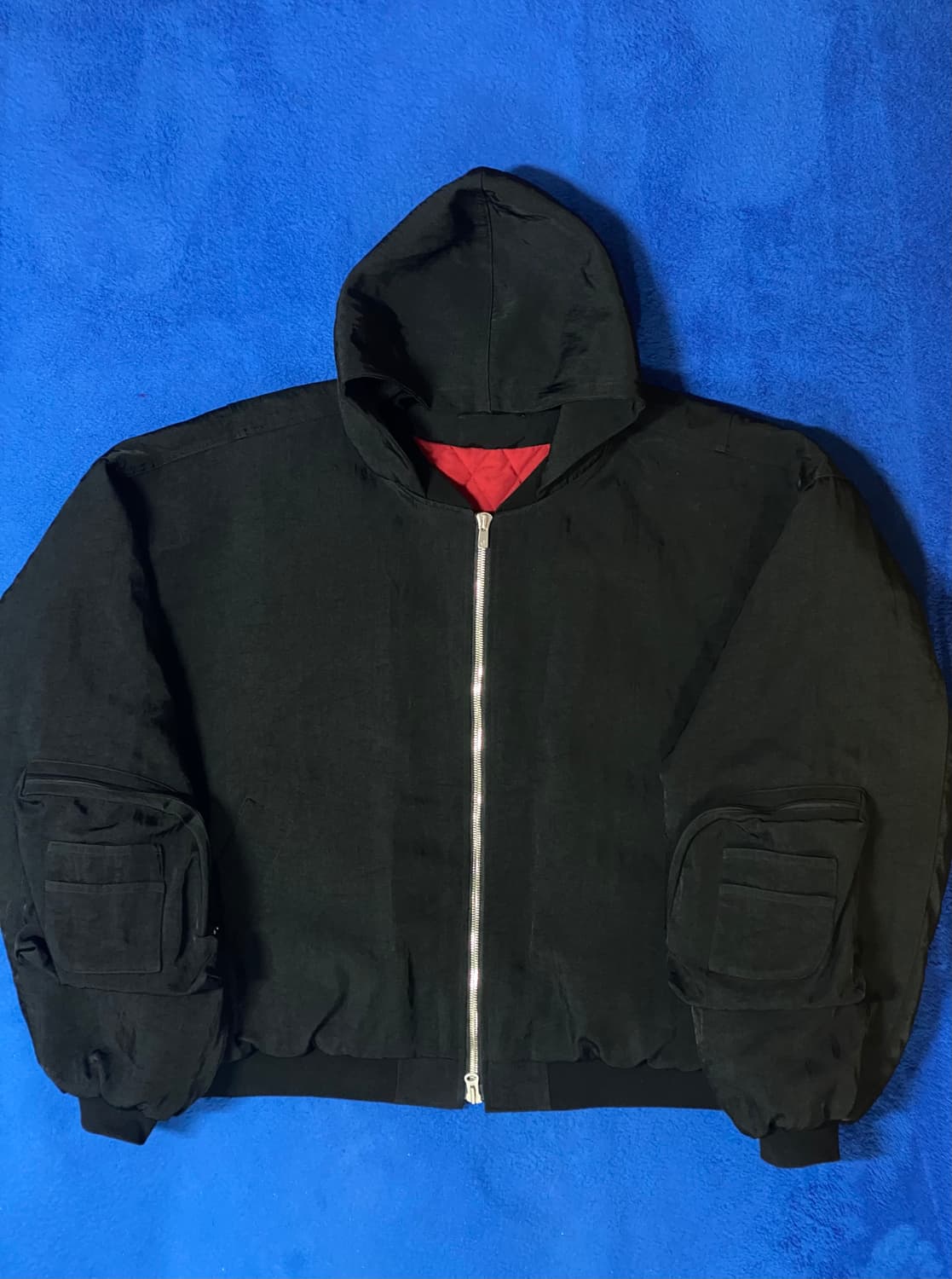 PAS 아워파스082 오버사이즈 블랙 후드 집업 New MA-1 상품이미지1