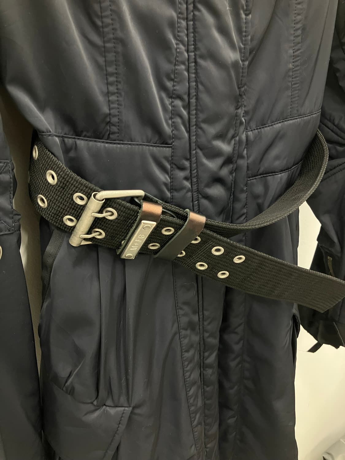 Marithe Francois girbaud 후드 벨티드 코트 S 상품이미지6