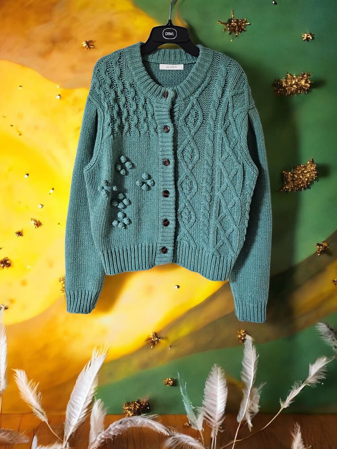 JJ 지고트(JJ JIGOTT) 꽈배기 니트 여성가디건(울혼방/FREE) 상품이미지10