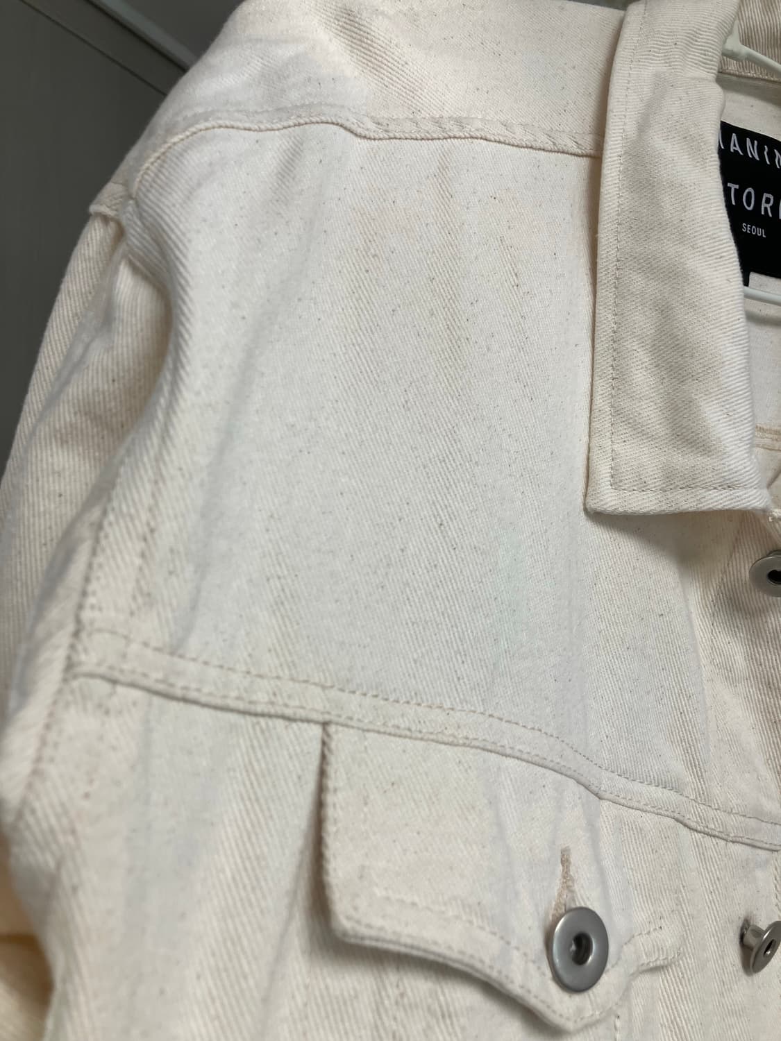 white denim jacket 화이트 데님자켓 M 상품이미지4