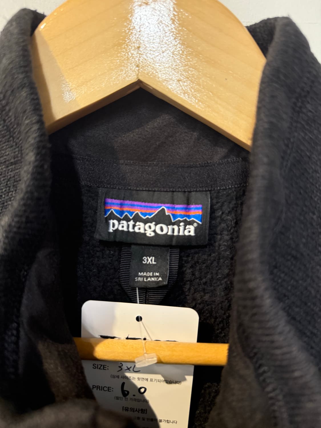 파타고니아 블랙 플리스 조끼 상품이미지3