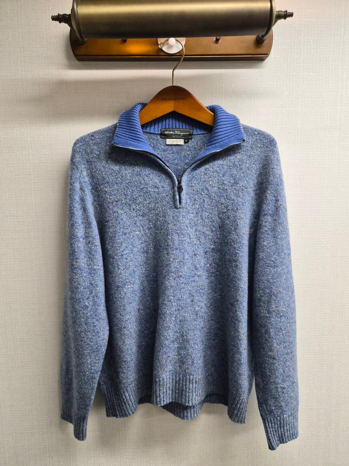 M/100) 페라가모 울 캐시미어 혼방 니트 집업 팝니다 상품이미지1