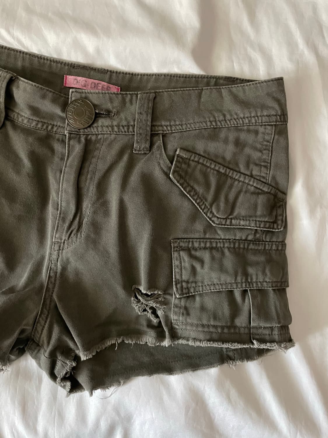 디그딥 빈티지 y2k 펑크 갸루 카키 카고 핫팬츠 숏팬츠 상품이미지3