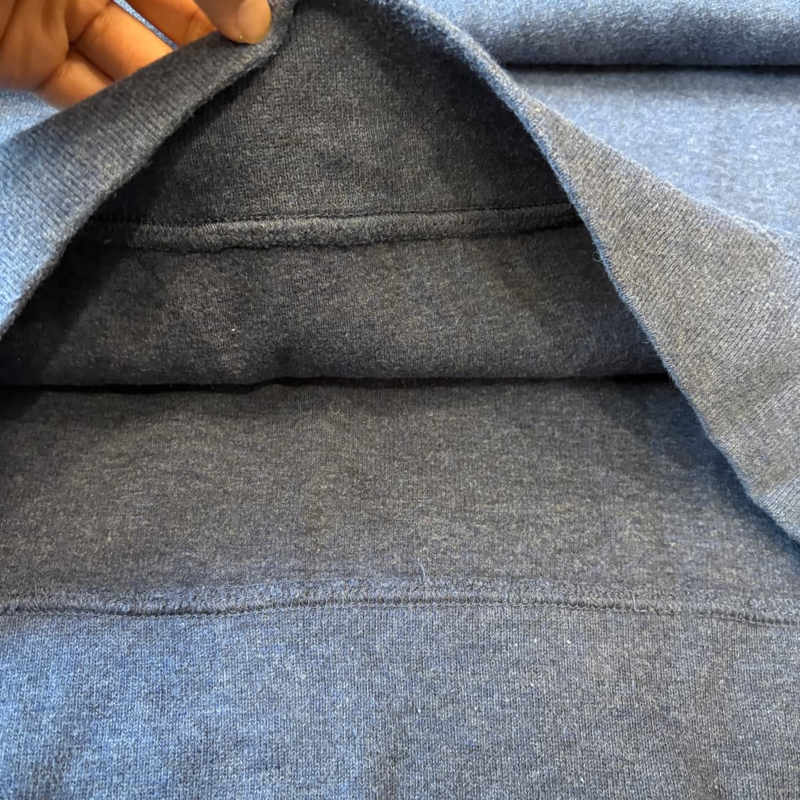 폴로 네이비 코튼 숄카라 엘보우 패치 니트 상품이미지8