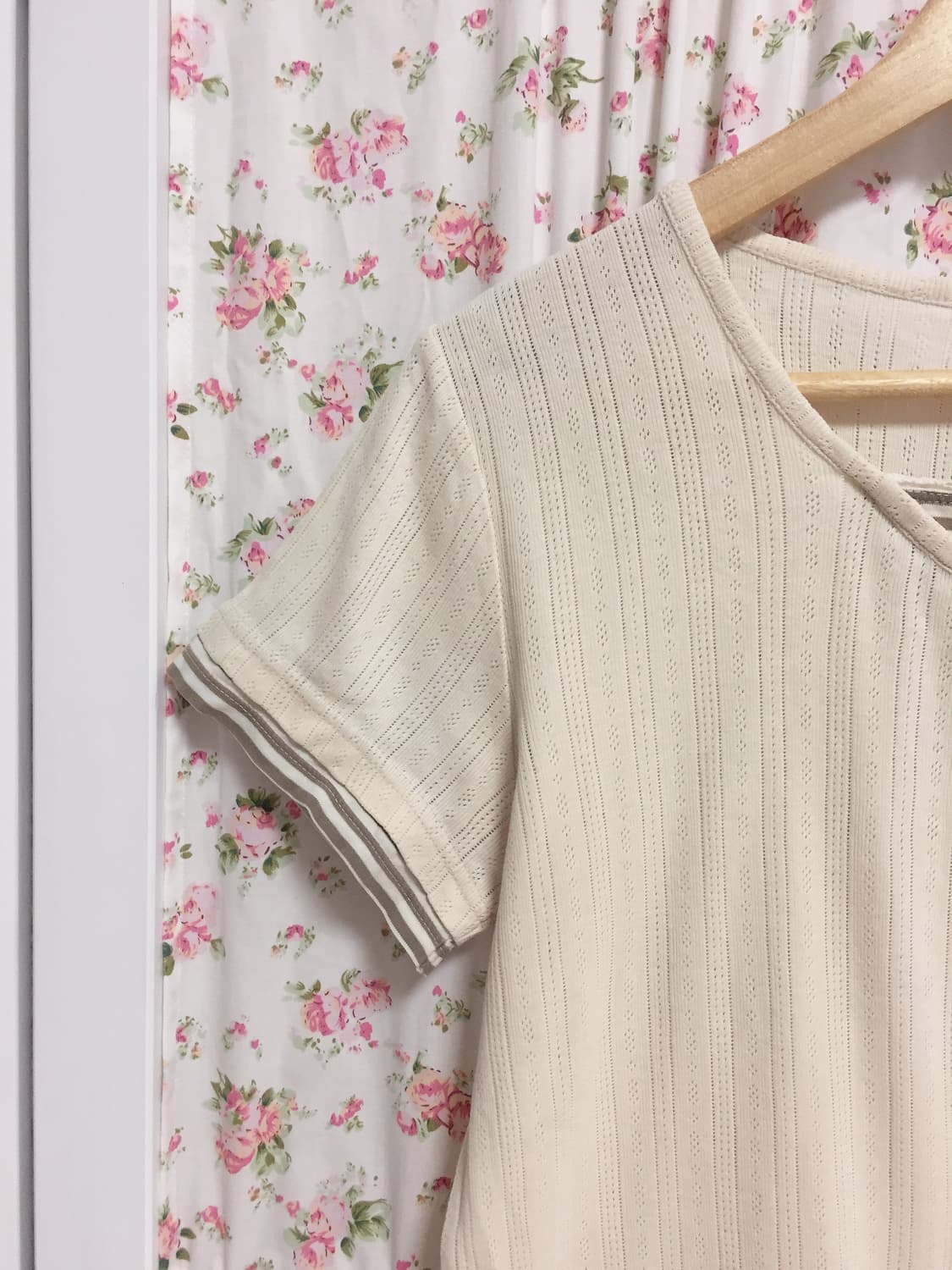 빈티지 모리걸 스트라이프 레이어드 반팔 상품이미지3