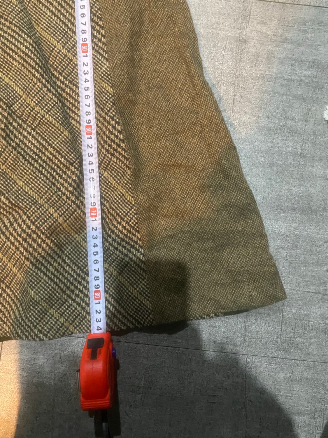 일본빈티지 하구미모리걸 할메카지라떼갸루 패치워크 롱스커트 카키브라운 상품이미지3