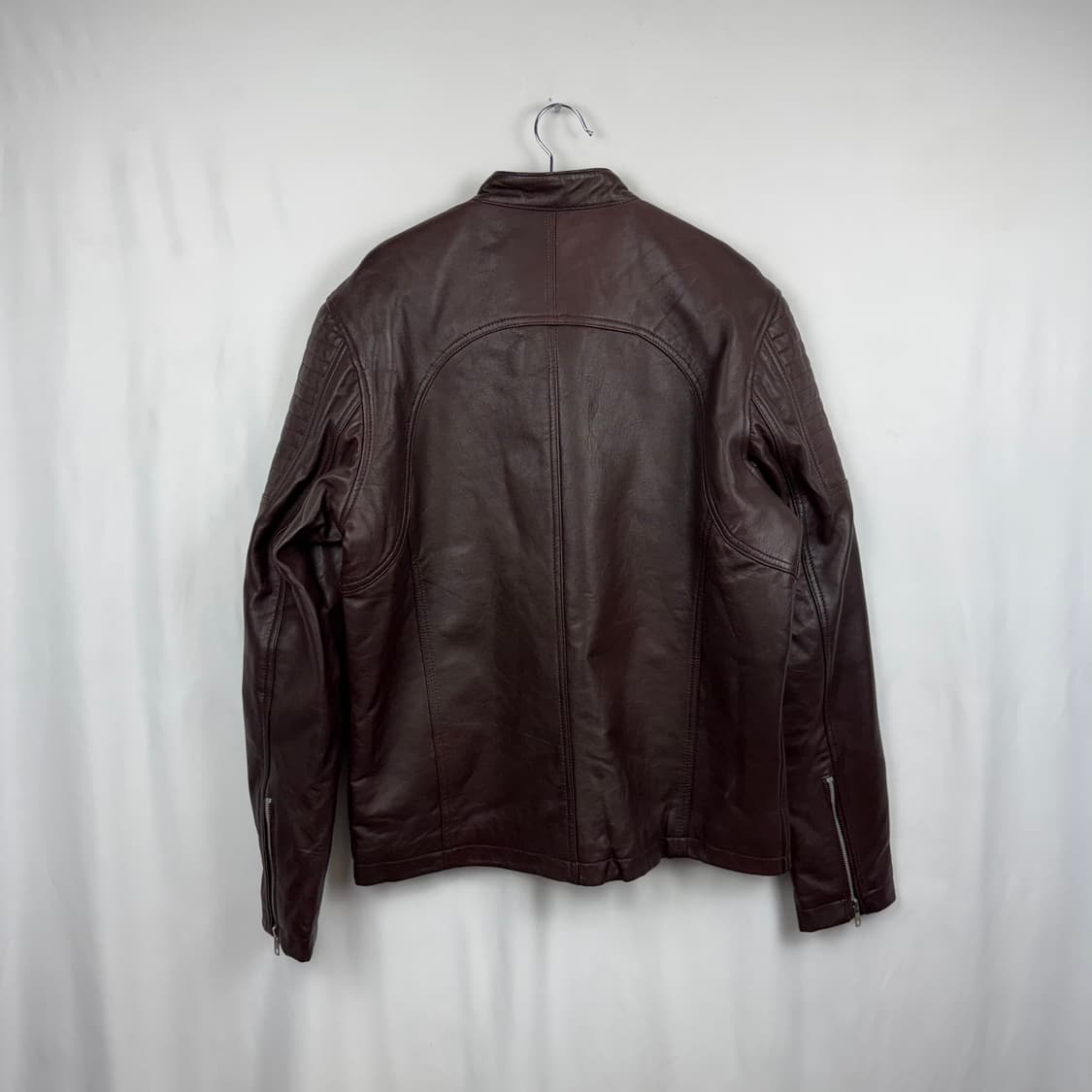(M) PETERJOHN leather 천연가죽 라이더 자켓 브라운 상품이미지7