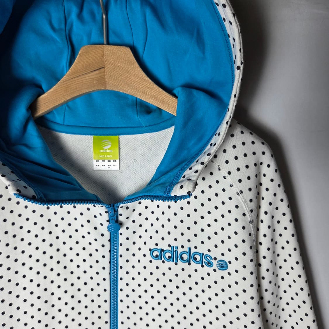 [Adidas] 아디다스 도트 화이트 후드집업 상품이미지3