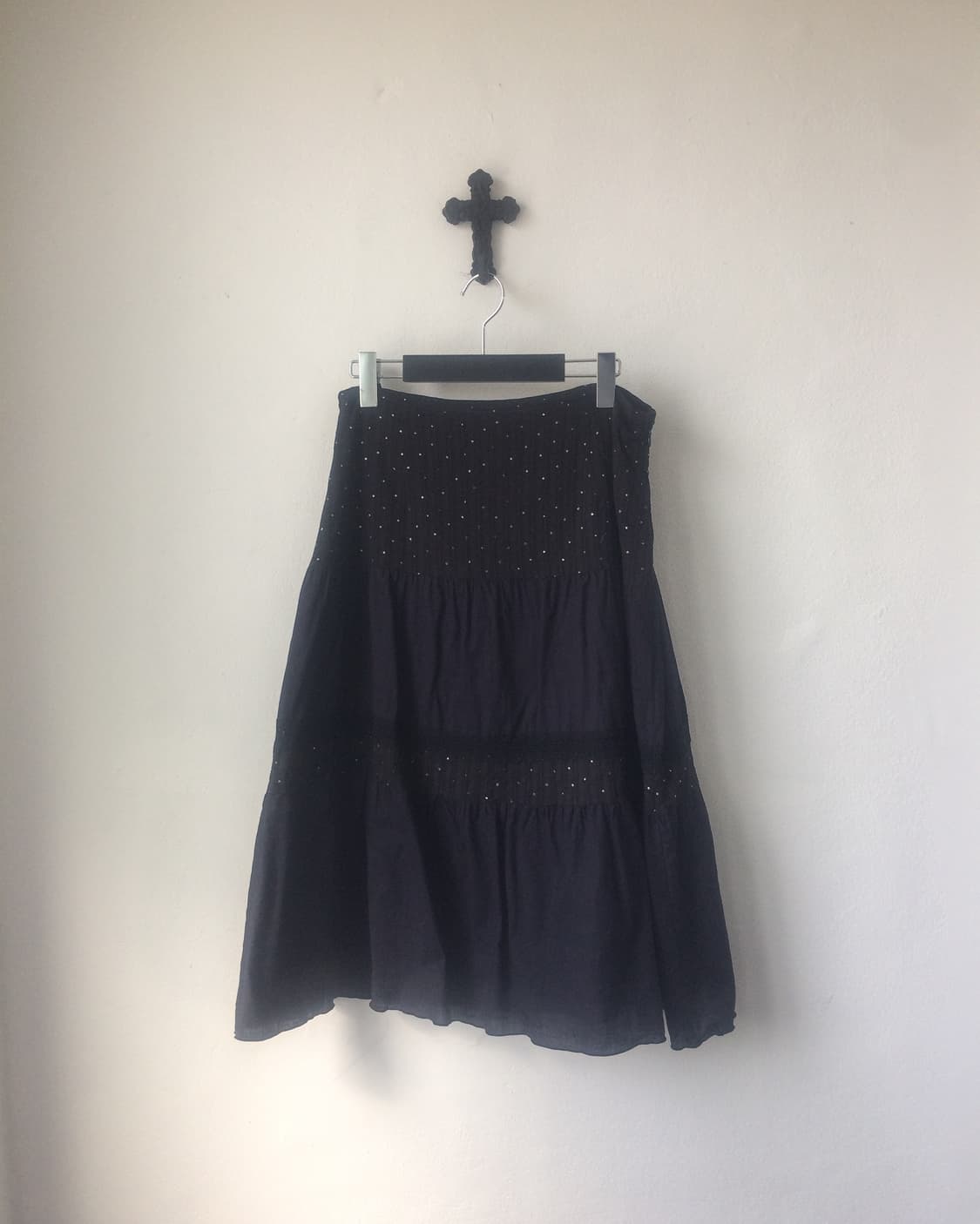 Dot pattern layer long skirt 상품이미지1