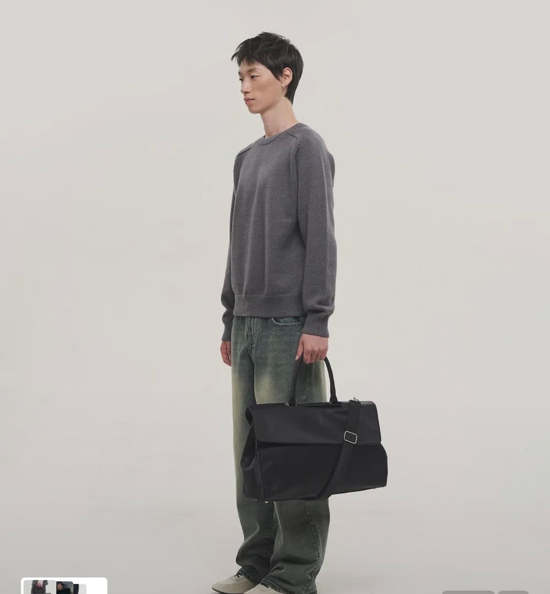 노이즈 나일론 빅 크로스 토트백 - 블랙 상품이미지4