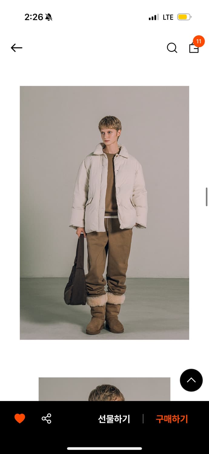 [고민영 패딩❤️‍🔥] 시야쥬 Siyazu 패딩 하프 코트 아이보리 ( 상품이미지7