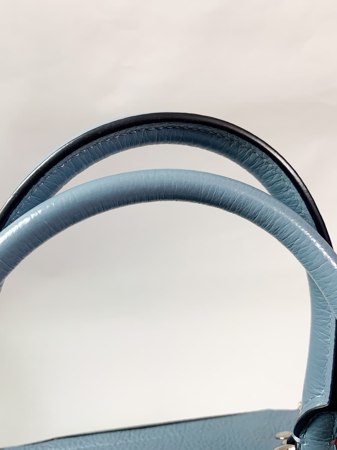 COACH 코치 하늘색 가죽 토트백 상품이미지6