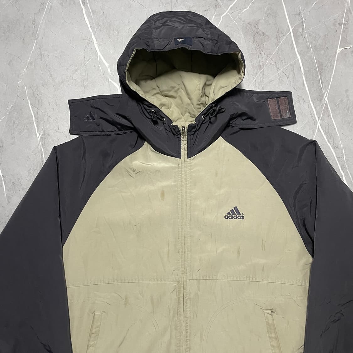 90s 아디다스 올드스쿨 점퍼 바람막이 누빔 패딩 트랙자켓 105 상품이미지6