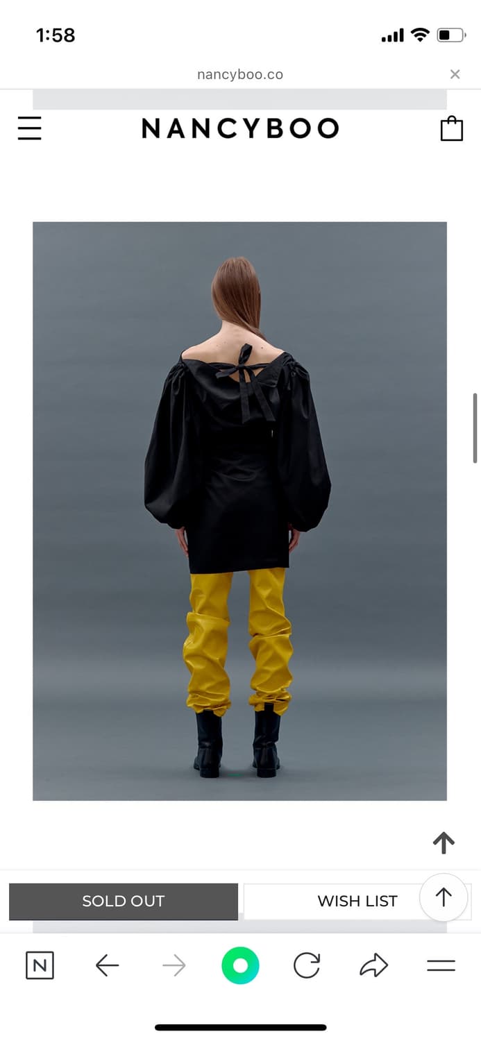 낸시부 볼륨 퍼프 슬리브 드레스 상품이미지2