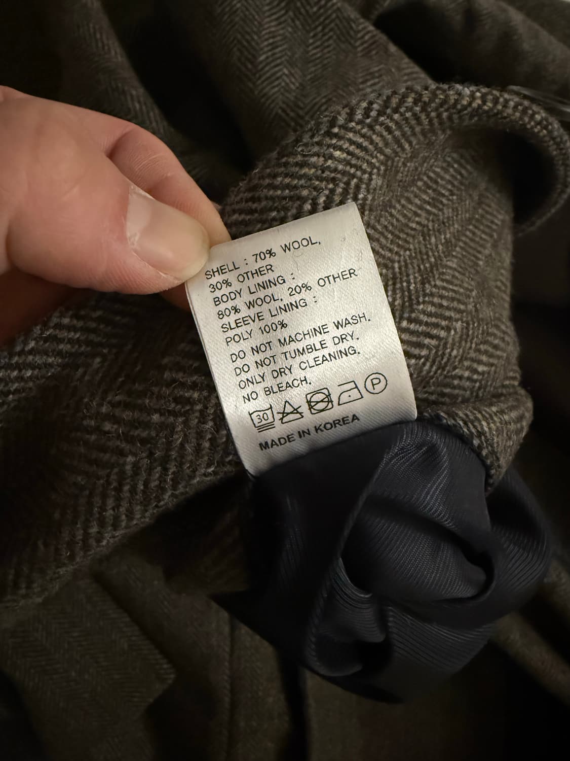 사르노 울 해링본 코트 상품이미지4