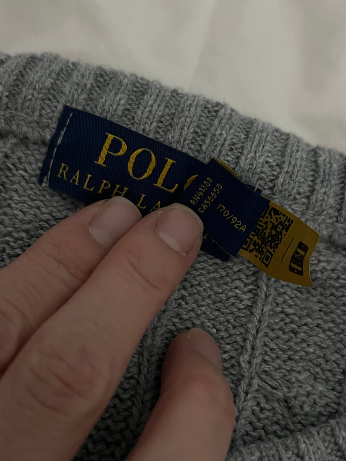 랄프로렌 정품!! 그레이 꽈배기니트 사이즈s 상품이미지5