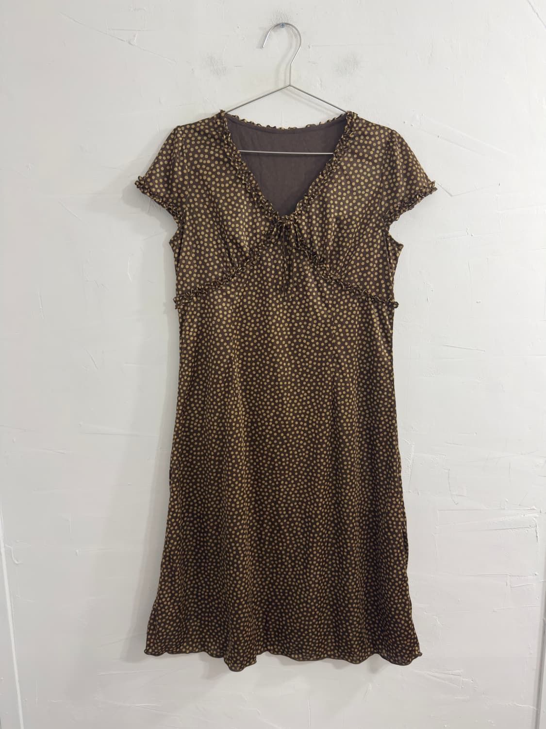 dot brown&gold dress 상품이미지1