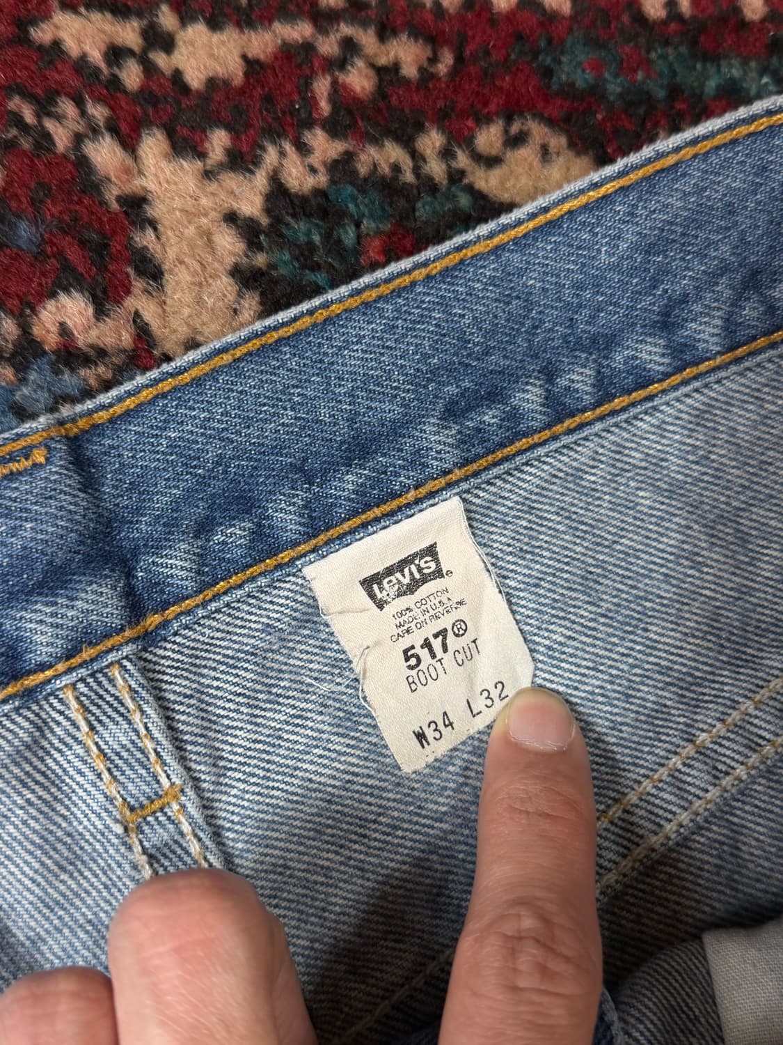 90's USA 빈티지 리바이스 517 부츠컷 플레어진 상품이미지9