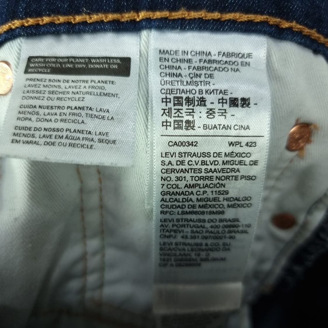 [리바이스] 프리미엄 502 생지 인디고 데님 팬츠 청바지 M19985 상품이미지8