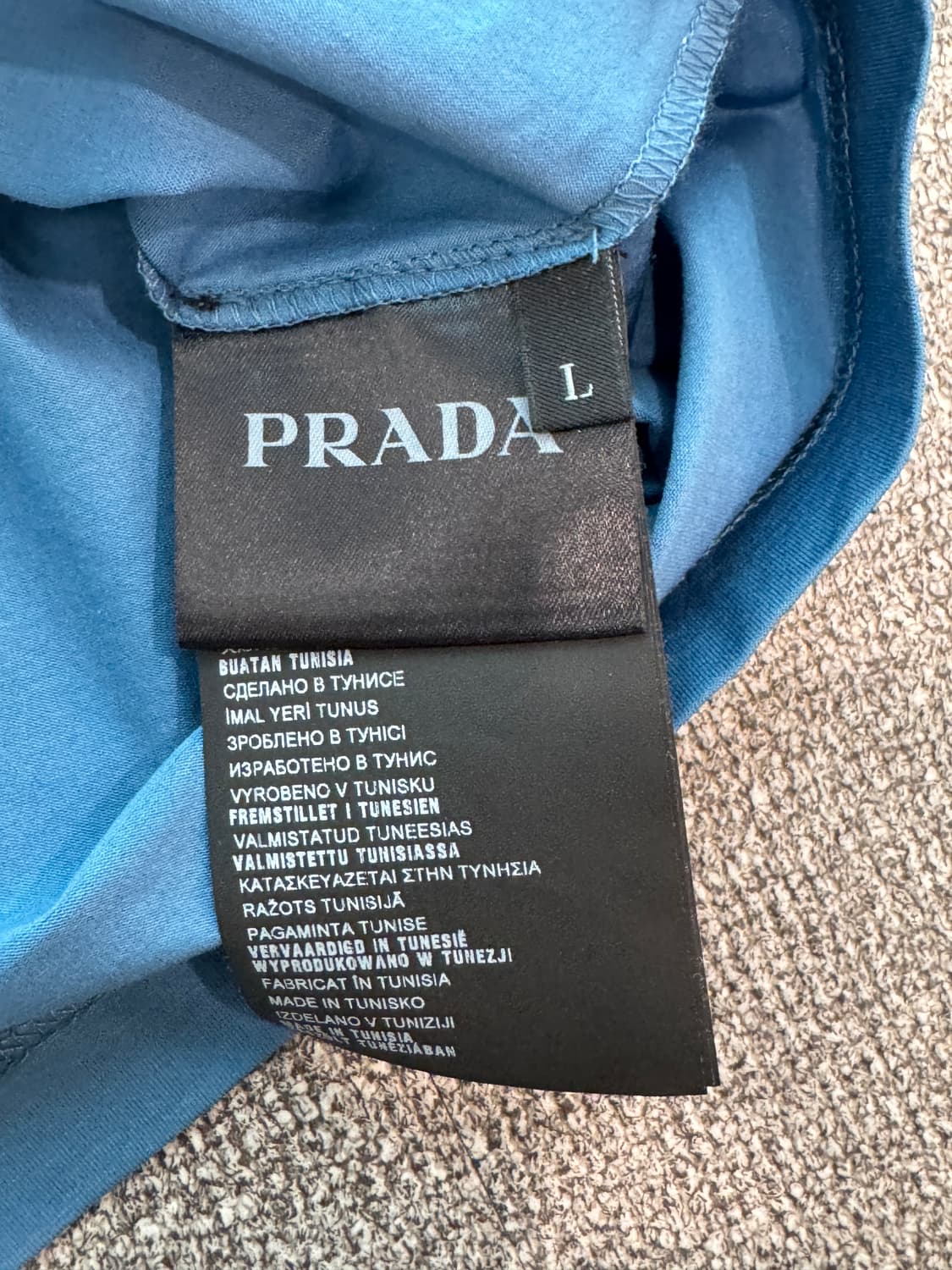 Prada 프라다 시그니처 밴딩 로고 반팔 티셔츠 L 상품이미지4