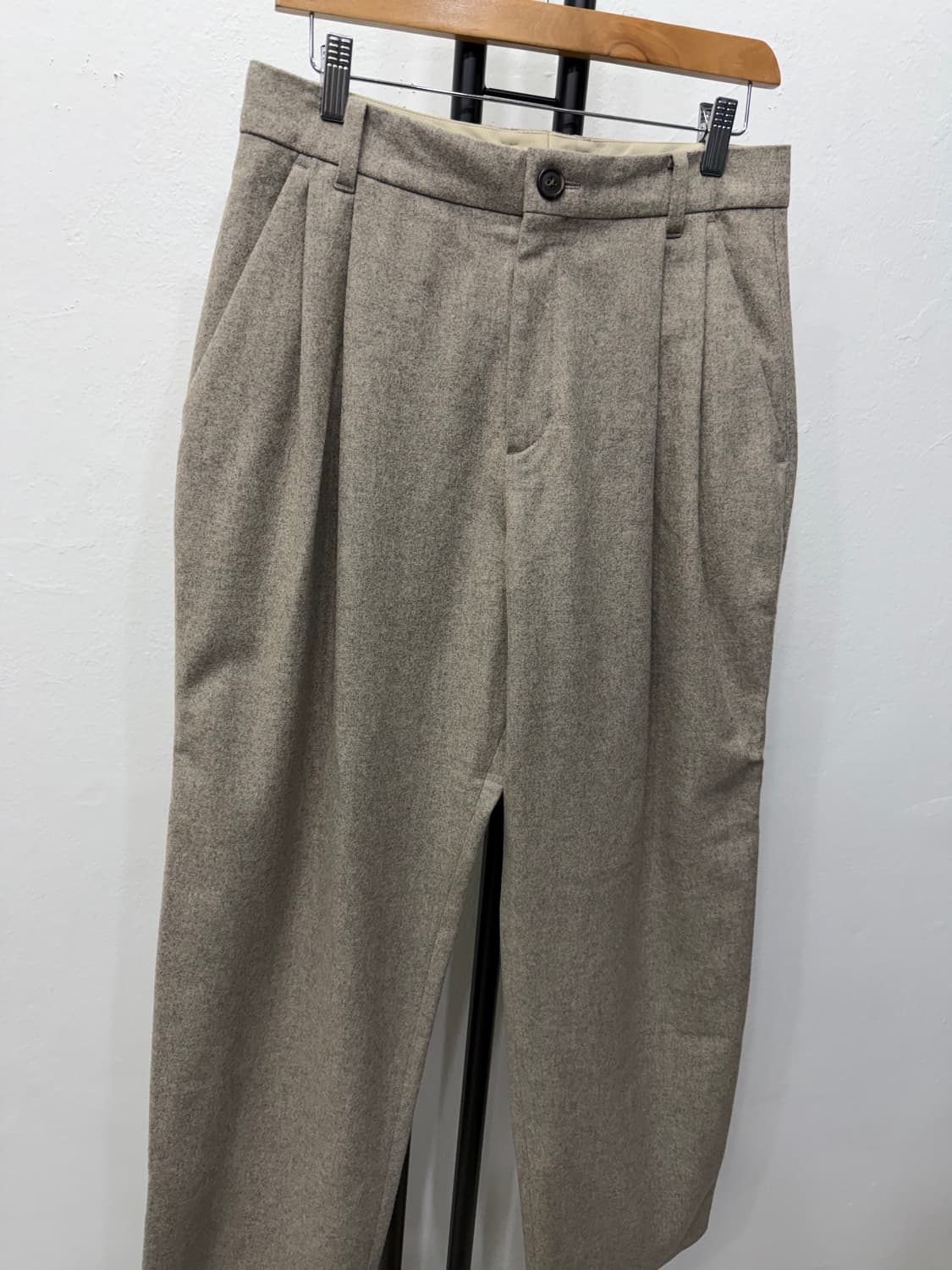 정품) 타임옴므 한섬 24ss 캐시미어 슬랙스 와이드 팬츠 78(30) 상품이미지2