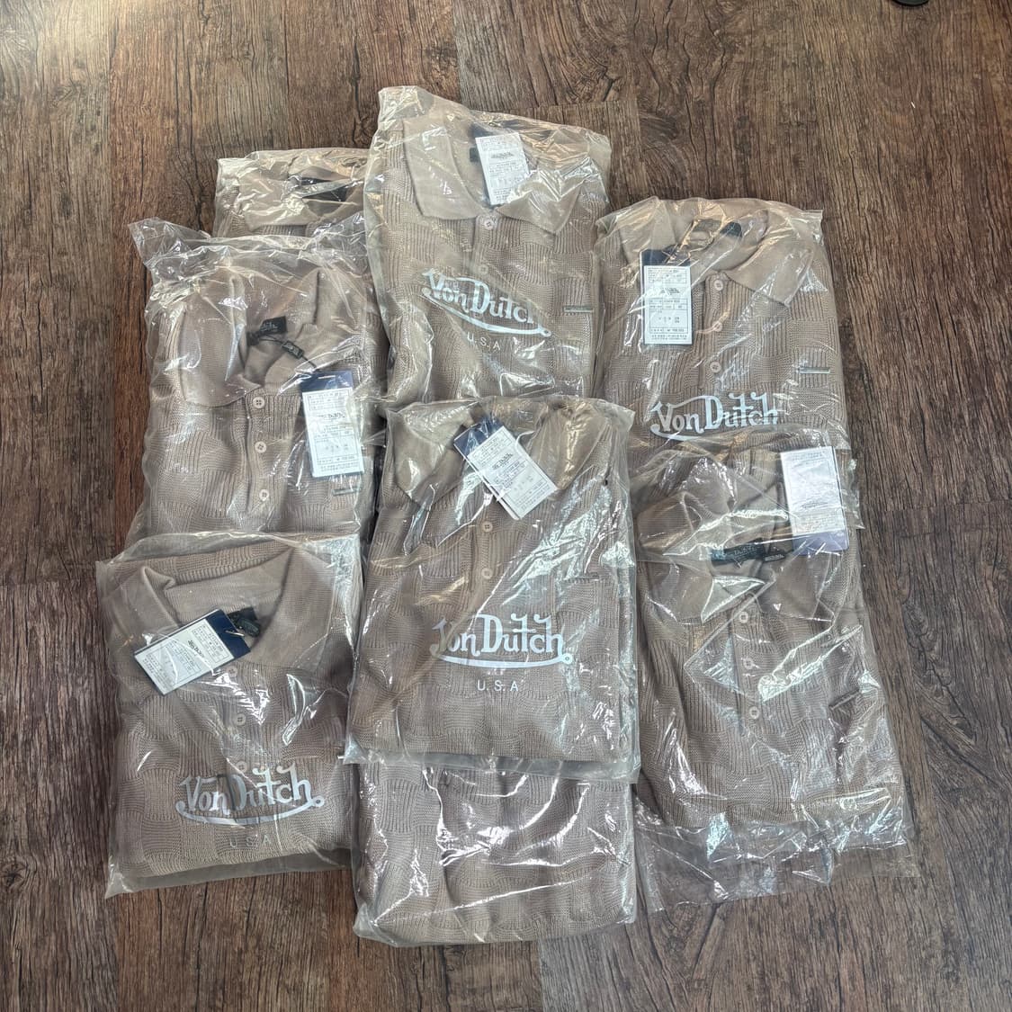 새상품 본더치 울 카라니트 카키 베이지 상품이미지2