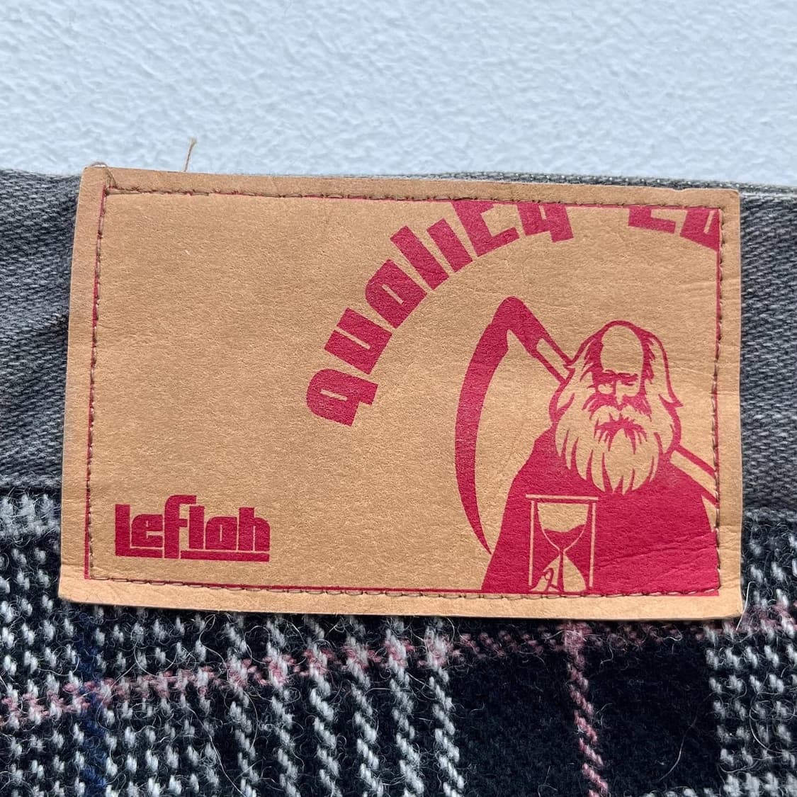 레후라 제팬 사이드 체크 패치 워크 데님 팬츠 상품이미지8