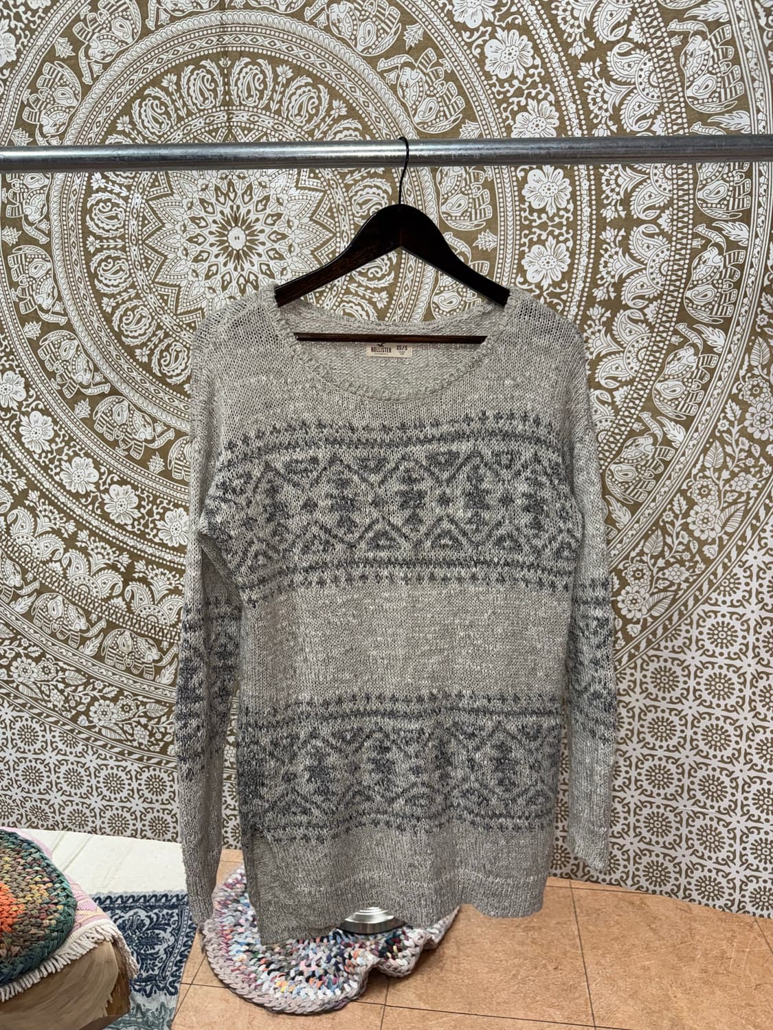 홀리스터 여성 빈티지 트임 라운드 니트  상품이미지4