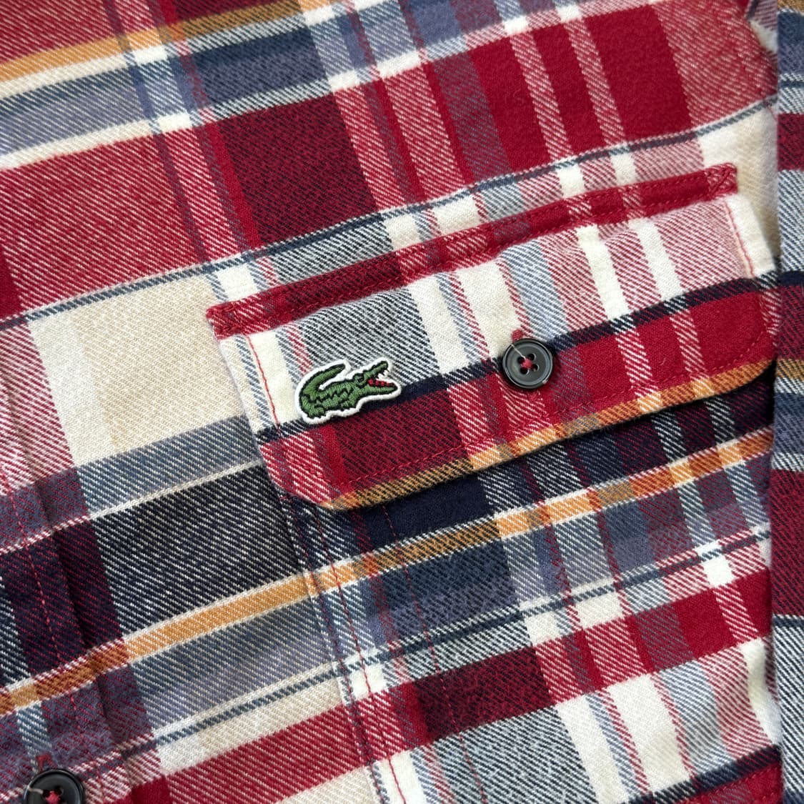 라코스테 레귤러 울코튼 체크셔츠 L 상품이미지4