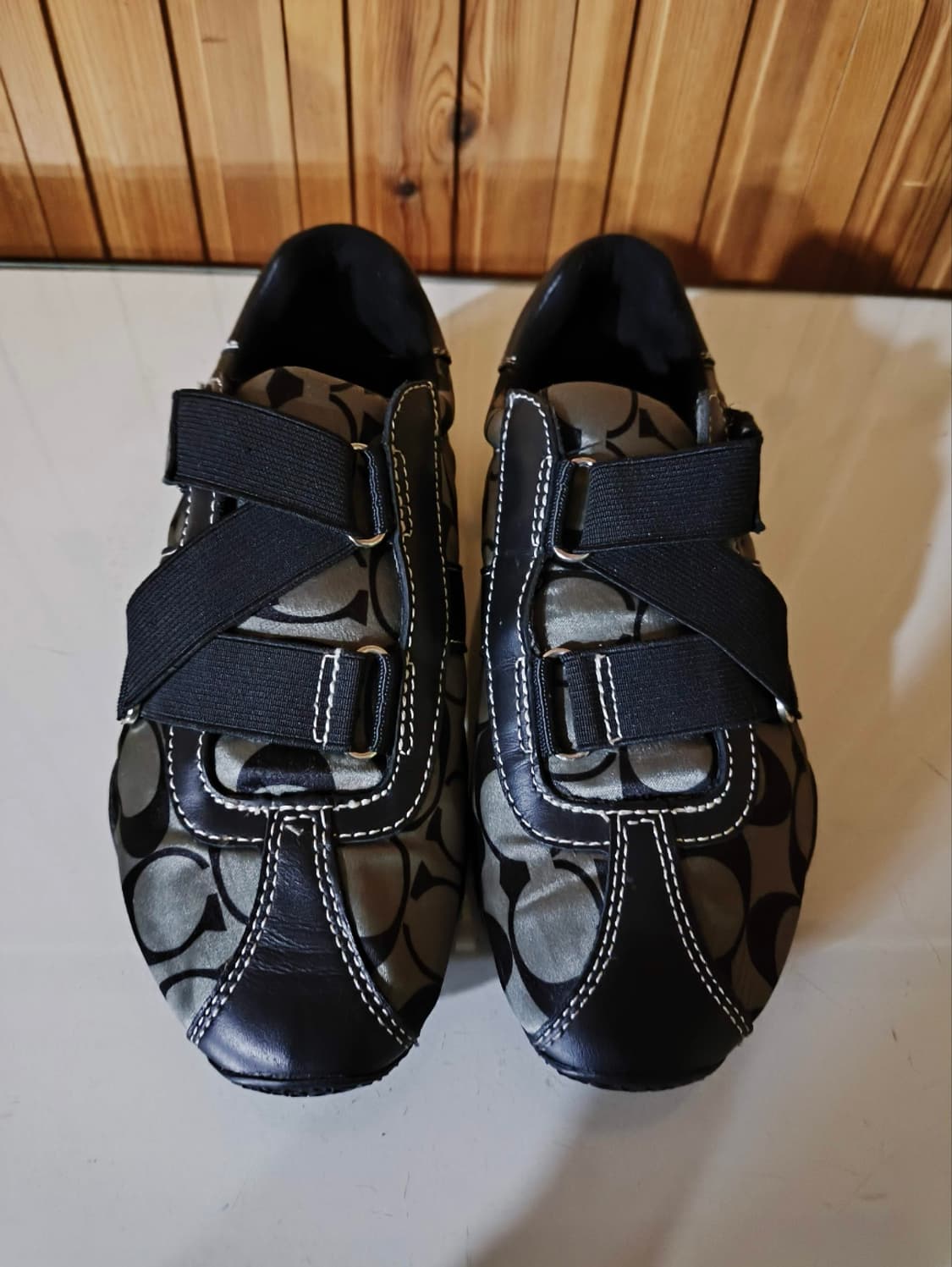 5.5 225mm 코치 밸크로 자카드 스니커즈 상품이미지4