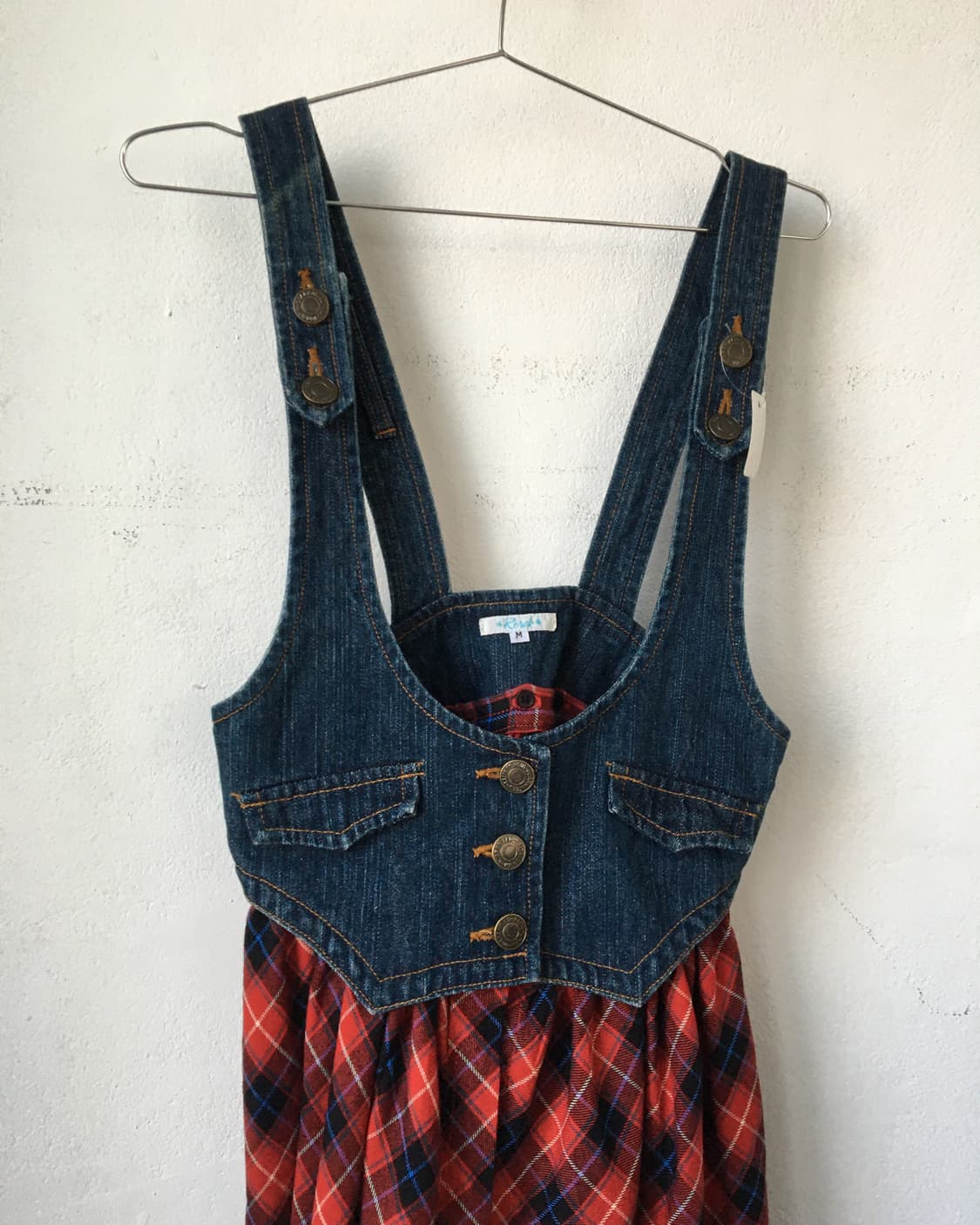 Skirt layered denim vest 상품이미지3