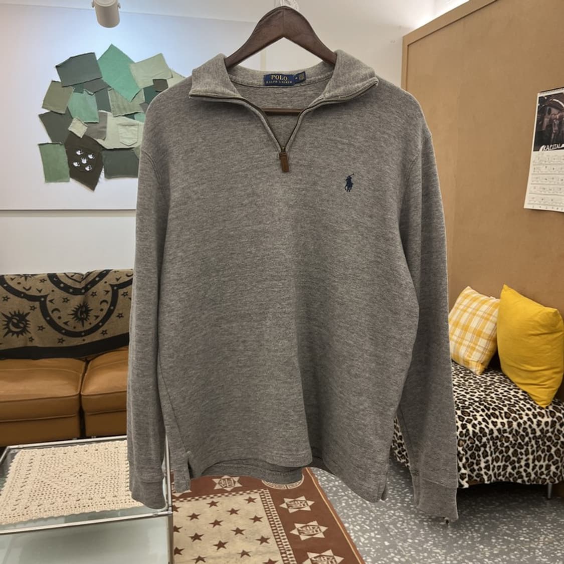 폴로 랄프로렌 빈티지 모던캐주얼 반집업 니트 M C09950 상품이미지3