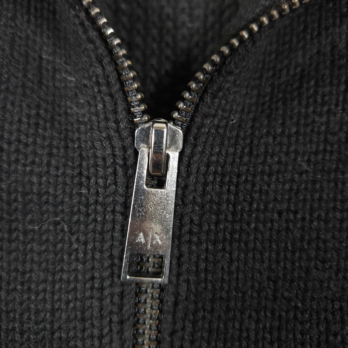 알마니 익스체인지 니트 집업 블랙 상품이미지4