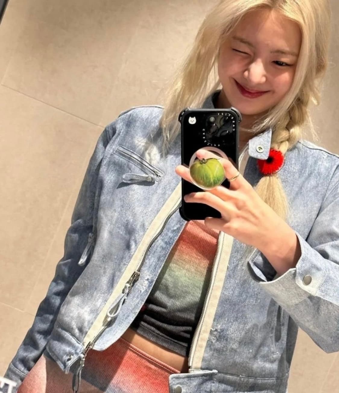 파르티멘토우먼 데님 레이싱 자켓 상품이미지1