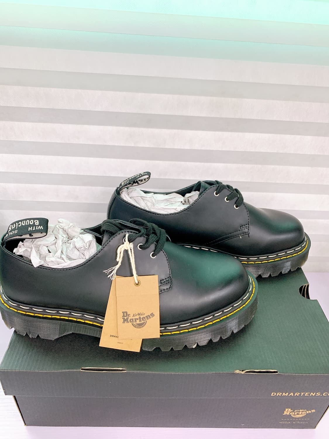 (새상품)닥터마틴X릭오웬스 남성 블랙 레이스업 더비슈즈 상품이미지1