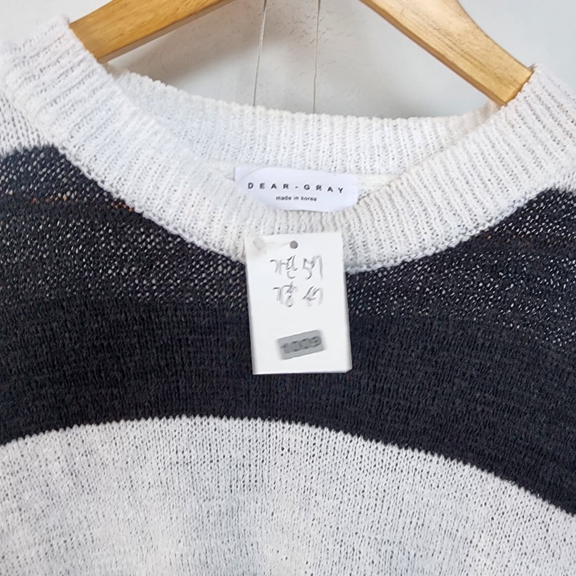 단가라 스트라이프 크롭 니트 상품이미지6