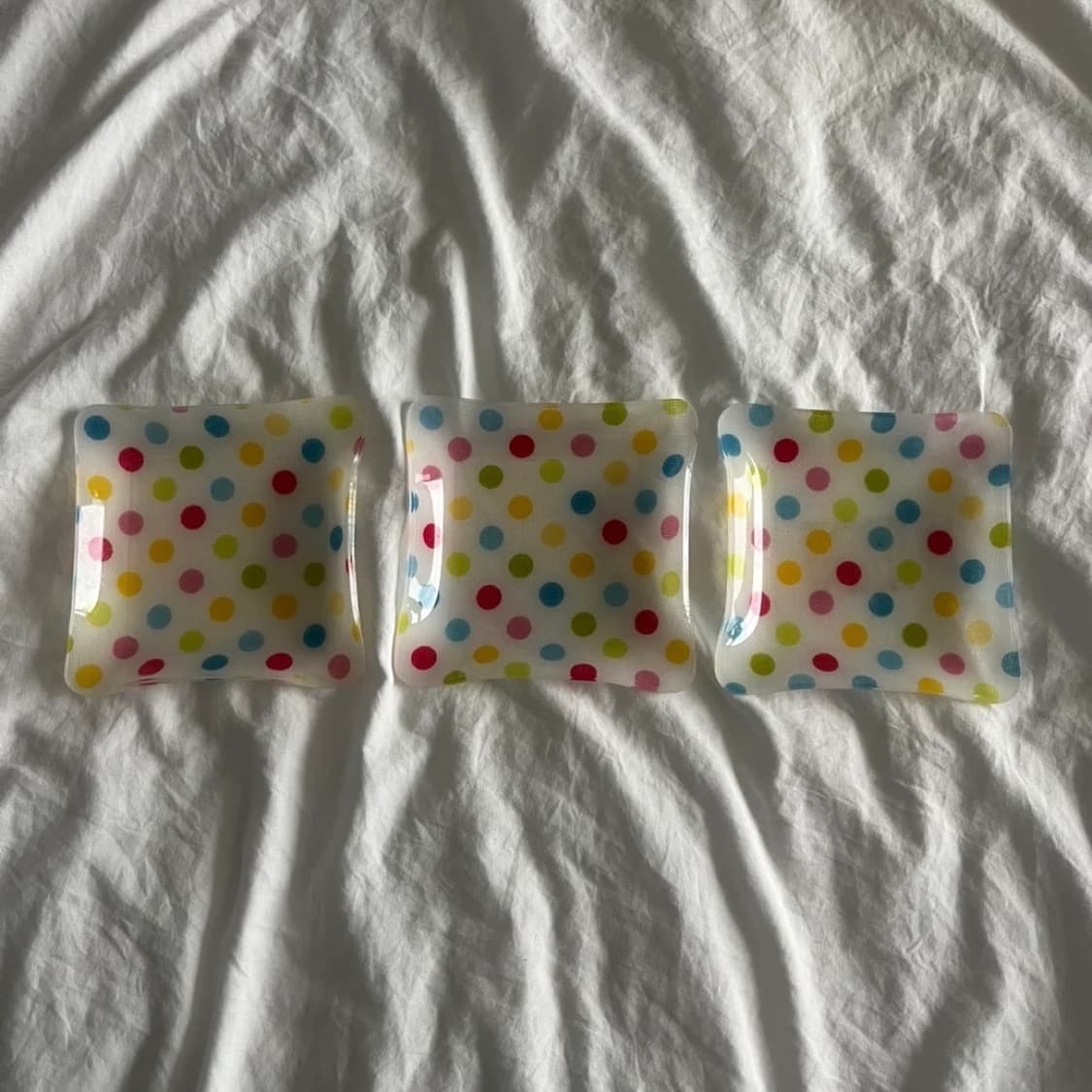 도트 사각 플라스틱 접시 상품이미지1