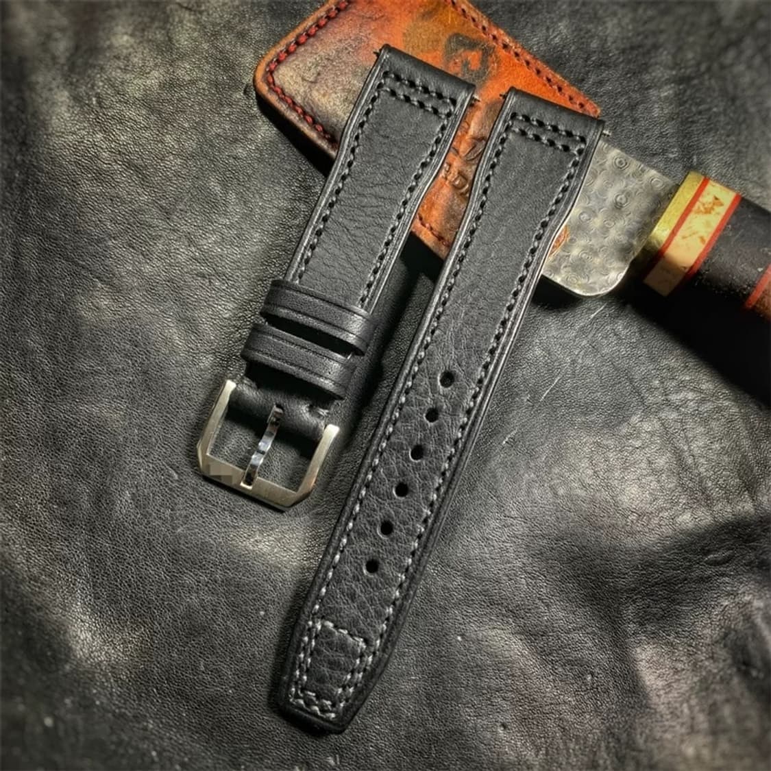 Oceanora 핸드메이드 가죽 시계줄 20/21/22mm 상품이미지5