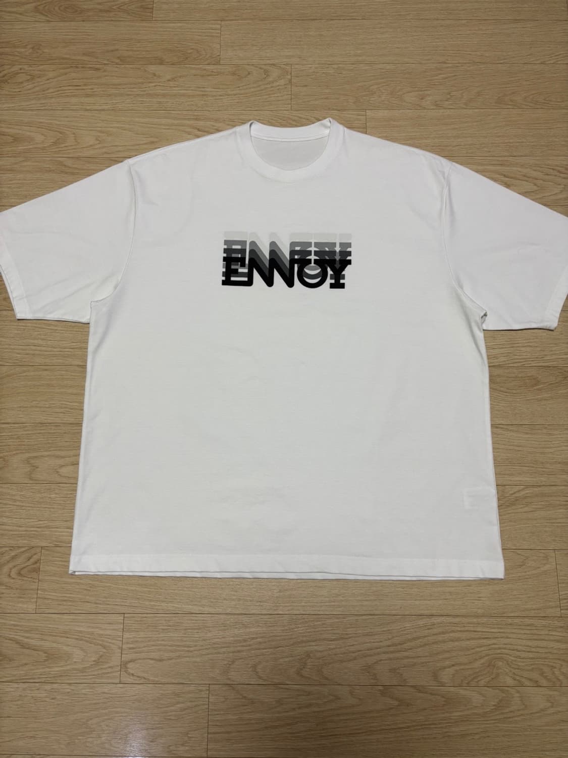 ENNOY 엔노이 23ss 일렉트릭 로고 그라데이션 화이트 XXL 상품이미지1