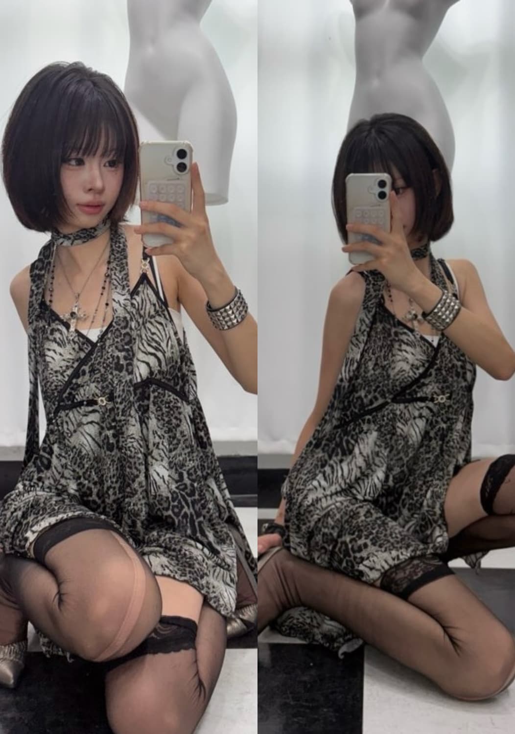 🎸레오파드 레이스 슬리브리스🎸 상품이미지1